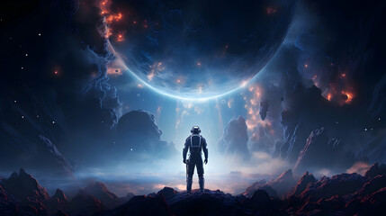 Wall Mural - astronaut floating in the space,ai