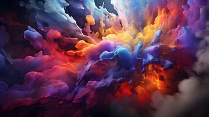 Wall Mural - nebulae, cumulus, isolated cloud, colorful, dynamic, universe,generative ai.