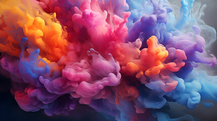 Wall Mural - nebulae, cumulus, isolated cloud, colorful, dynamic, universe,generative ai.