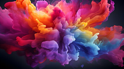 Wall Mural - nebulae, cumulus, isolated cloud, colorful, dynamic, universe,generative ai.