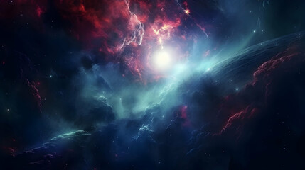 Wall Mural - planets and galaxy, science fiction wallpaper. beauty of deep space. billions of galaxies in the uni