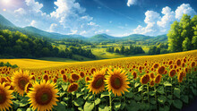 Sunflowers Landscape Summer Free Stock Photo Public Domain Pictures Sunflowers Landscape Summer Free Stock Photo Public Domain Pictures