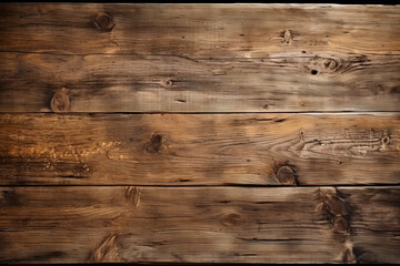 Empty old wooden table background. Generative Ai