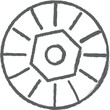 Prehistoric stone wheel icon grunge style vector