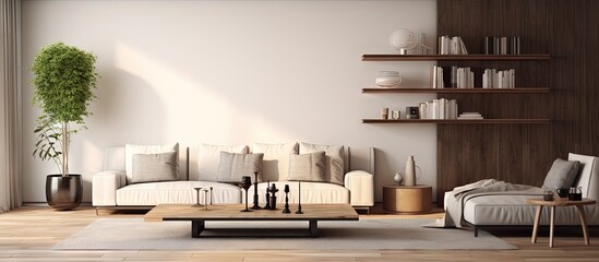 Poster - Modern Living Room Interior Design Series copy space image