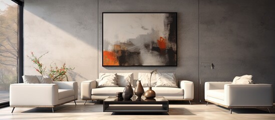 Poster - Modern Living Room Interior Design Series copy space image