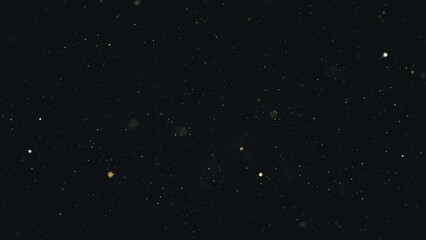 Wall Mural - thin particles floating in fluid space background/ 4k animation of an abstract background with float