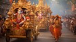 A grand chariot procession celebrating Hanuman's birthday.