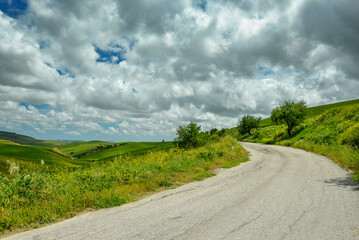 Lucania summer countryside landscape, Basilicata, Italy