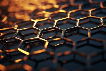 advanced hexagonal nano grid. model tech. generate ai