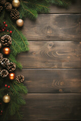 Wall Mural - christmas background with balls and snowflakes