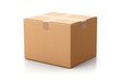 © Mediapro - Brown cardboard box isolated on white background, 3d illustration, Ai Generated