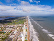 Ormond Beach stock photo facing north. View of ocean golf course and beachfront hotels and homes