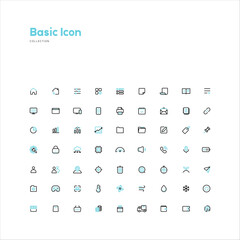 simple bagic line icon collection