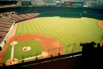 Wall Mural - Aerial view of a modern city stadium