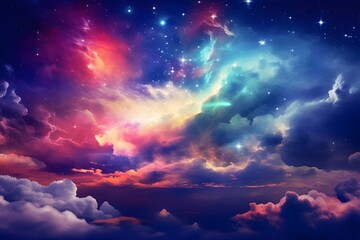 colorful night sky