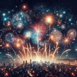 © clearviewstock - bright and colourful fireworks for a happy new years or another celebration