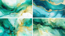 texture art watercolor ink water background marble green abstract pattern paint design modern