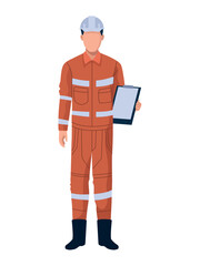 Poster - construction man wearing safety equipment