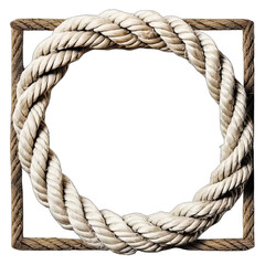 rope frame isolated on transparent background