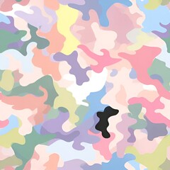 Wall Mural - pastel color camouflage pattern | generative AI