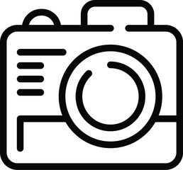 Wall Mural - Photo camera machine icon outline vector. Photographic studio device. Modern shooting gadget