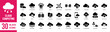 © Mogana - Cloud Computing solid icons set. Cloud, computing, server, internet, cyberspace, digital transformation, technology, networking, data, and database. Vector illustration.