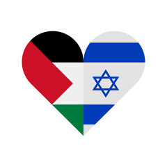 Poster - israel and palestine peace heart