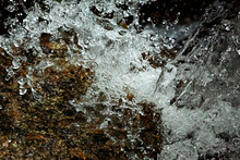 Closeup And Stop Motion Of Waterfall In Newbury, New Hampshire.