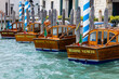Water taxis in the canal in Venice