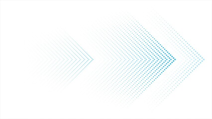 Poster - Abstract blue dotted arrows geometric tech background