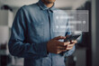 © sarawut - AI Artificial Intelligence concept, Businessman using smartphone for digital chatbot, robot application, conversation assistant, digital chatbot on virtual screen.