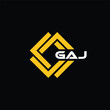 GAJ letter design for logo and icon.GAJ typography for technology, business and real estate brand.GAJ monogram logo.