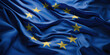 EU Flag on Silky Fabric