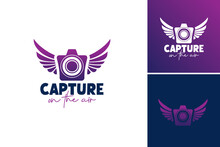 Capture On The Air Logo Refers To A Logo Design Related To Aerial Or Drone Photography. It's Suitable For Businesses Or Professionals In The Aerial Photography And Videography Industry.