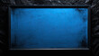 blue border frame on black background blank template mockup chalkboard blackboard