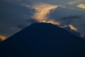 Poster - A view of Mt. Fuji. Mt. Fuji is a special mountain for the Japanese people not only because it is beautiful, but because they feel divinity in this mountain and have made it the object of prayer.