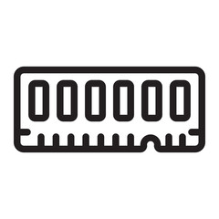 random access memory line icon