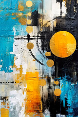 Wall Mural - Colorful modern artwork, abstract paint strokes, oil painting on canvas. Acrylic art, artistic texture. Brush daubs and smears grunge background, generative AI