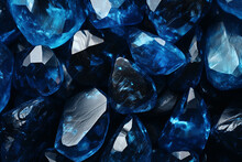Illustration Of Blue Crystal Stones Texture Background. Created With Generative AI