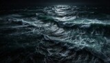 Fototapeta  - AI generated illustration of Stormy waves in a tumultuous dark sea