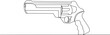 revolver line drawing on white background vector