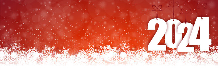 Wall Mural - snow fall background for christmas and New Year 2024