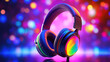 © IBEX.Media - Set of headphones on colorful background