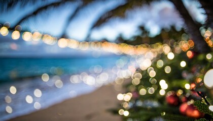 Wall Mural - Christmas season on the Beach in the Pacific