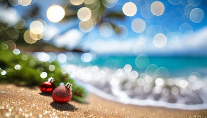 Wall Mural - Christmas season on the Beach in the Pacific