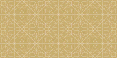 Wall Mural - Geometric seamless pattern background. Simple graphic print. Vector line texture. Modern swatch. Minimalistic wrapping paper. Stylish monochrome trellis. Square grid. Oriental geometric pattern style