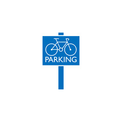 Poster - Bicycle parking icon isolated on transparent background