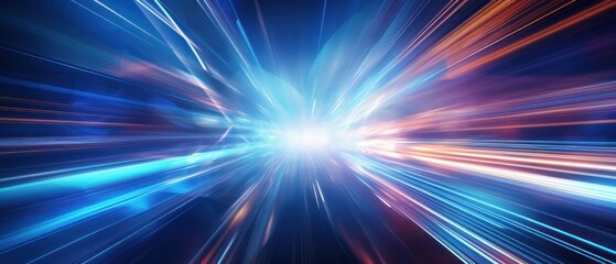 Wall Mural - speed technology light concept background wallpaper ai generated image