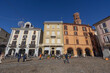 VERCELLI, ITALY NOVEMBER 25, 2023 - View of Cavour Square in the city center of Vercelli, Italy